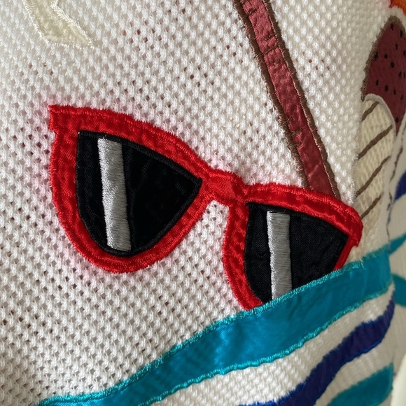 Stephanie Vintage T-shirt Top Ocean Beach Print - Picture 4 of 15